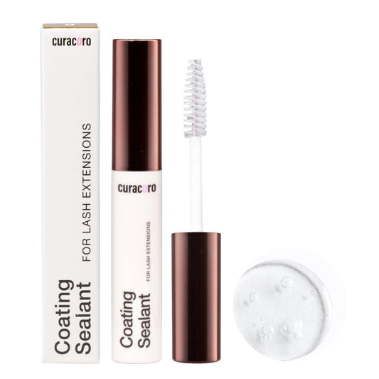 Curacoro 10ML Wimpern Versiegelung - Professioneller Schutzlack für langanhaltende Wimpernverlängerungen, wasserabweisend & bessere Haftung, starke, weiche & seidige Wimpern