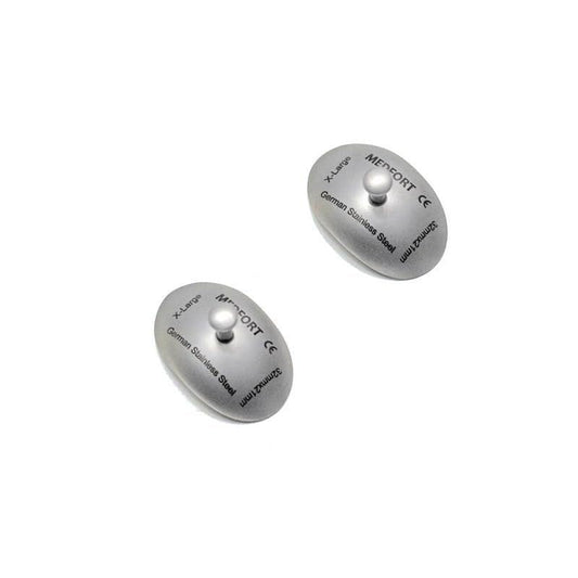 Medfort-Instruments Hornhaut-Augen-Schutzschild, Edelstahl mit Haltepunkt, 32 mm x 21 mm (X-Large), Set mit 2 Stück