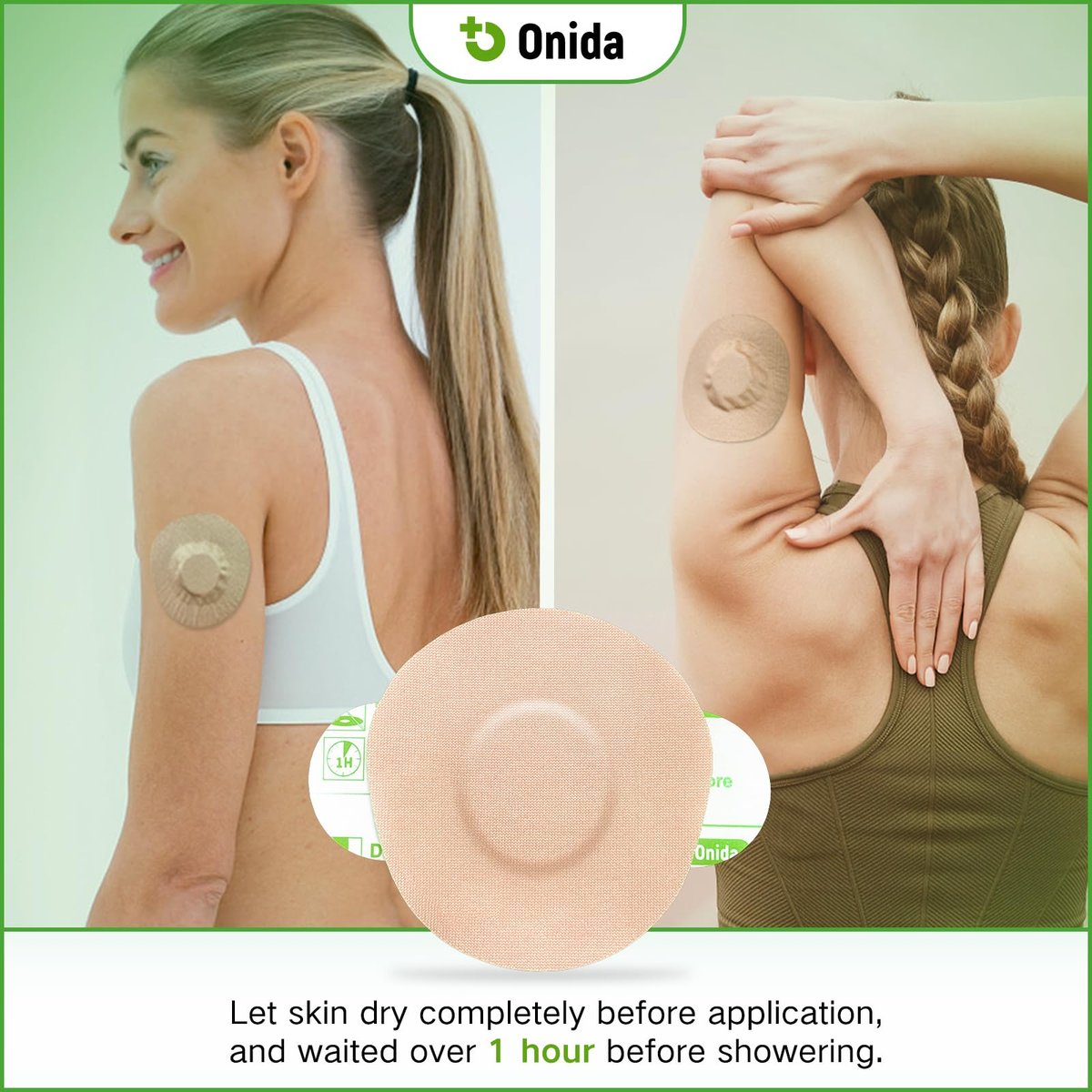 Onida Dexcom G7 Klebepflaster 20 Stück, wasserdichte Overpatches für G7 & Stelo Flexibler CGM-Kleber, vorgeschnittene medizinische Klebepflaster, kontinuierlicher Glukosemonitor-Sensorabdeckung