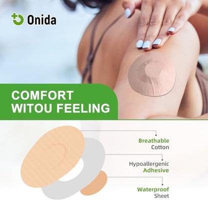 Onida Dexcom G7 Klebepflaster 20 Stück, wasserdichte Overpatches für G7 & Stelo Flexibler CGM-Kleber, vorgeschnittene medizinische Klebepflaster, kontinuierlicher Glukosemonitor-Sensorabdeckung