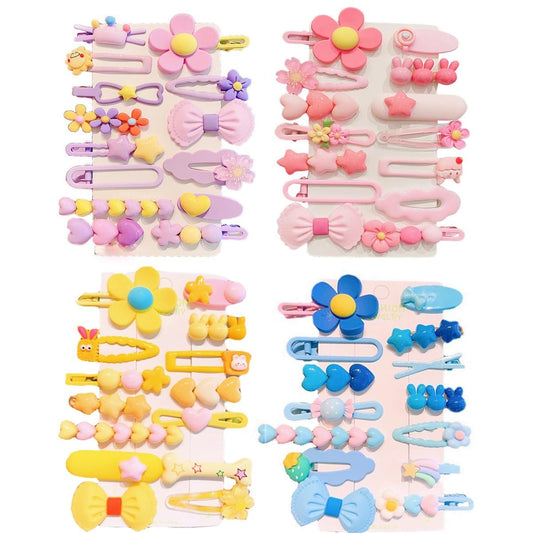 4er-Pack Mädchen Haarspangen – Süße Haaraccessoires für Kinder in Bonbonfarben, mehrere Designs