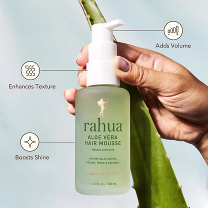 Rahua Organic Aloe Hair Mousse – Pflanzliche Formel für Volumen, Glanz und leichten Halt – 10,4 Unzen