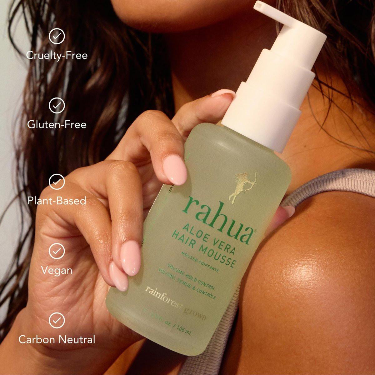 Rahua Organic Aloe Hair Mousse – Pflanzliche Formel für Volumen, Glanz und leichten Halt – 10,4 Unzen