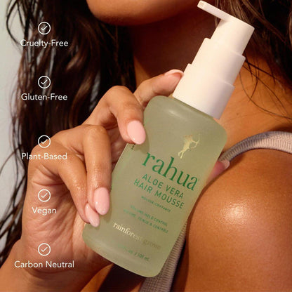 Rahua Organic Aloe Hair Mousse – Pflanzliche Formel für Volumen, Glanz und leichten Halt – 10,4 Unzen