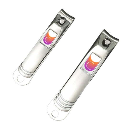 CUTICOR Nagelknipser Set - 2er Set Finger- und Zehennagelknipser mit Reiseetui aus Metall - Hochwertige Edelstahl Nagelknipser für Männer und Frauen - Dicke Nägel