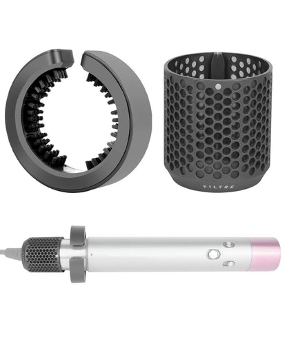 YTCHYYSK Ersatz-Außenfiltergehäuseabdeckung und Reinigungsbürste für Dyson Airwrap HS01 HS05 – Magnetischer Filterdeckel (Teile-Nr. 969758-06, NO.969760-01)