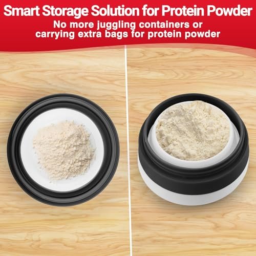 Tilcore Protein Shaker Flasche Zusammenklappbar – Lebensmittelecht, auslaufsicherer Deckel, 600 ml / 20 oz – Wiederverwendbare Silikon-Shaker-Becher für Proteinshakes für Fitnessstudio und Reisen