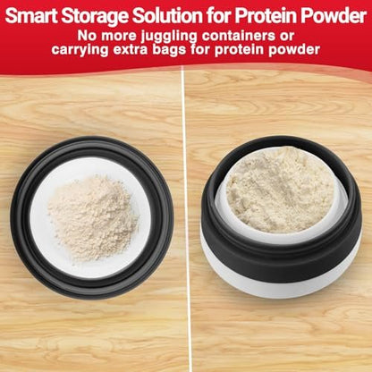 Tilcore Protein Shaker Flasche Zusammenklappbar – Lebensmittelecht, auslaufsicherer Deckel, 600 ml / 20 oz – Wiederverwendbare Silikon-Shaker-Becher für Proteinshakes für Fitnessstudio und Reisen