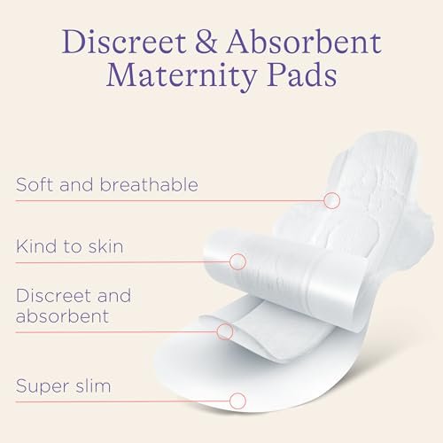 Lansinoh Postpartum Maxi Binden Bundle, 40 Stück, starke Saugfähigkeit für die Nacht, mit Flügeln, 2 Größen für extra Schutz, Wochenbett Essentials