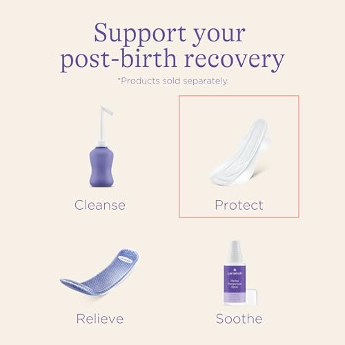 Lansinoh Postpartum Maxi Binden Bundle, 40 Stück, starke Saugfähigkeit für die Nacht, mit Flügeln, 2 Größen für extra Schutz, Wochenbett Essentials
