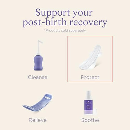 Lansinoh Postpartum Maxi Binden Bundle, 40 Stück, starke Saugfähigkeit für die Nacht, mit Flügeln, 2 Größen für extra Schutz, Wochenbett Essentials