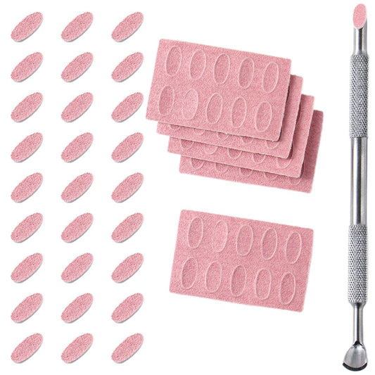 180er Körnung Schleifpapierbögen, Doppelend-Nagelhautschieber, Nagelhautschneider, selbstklebendes Schleifpapier für Keratinizer-Schrägköpfe, Nagelkunst-Vorpolierschleifpapier für Nagel- und Fußsalon, Zuhause