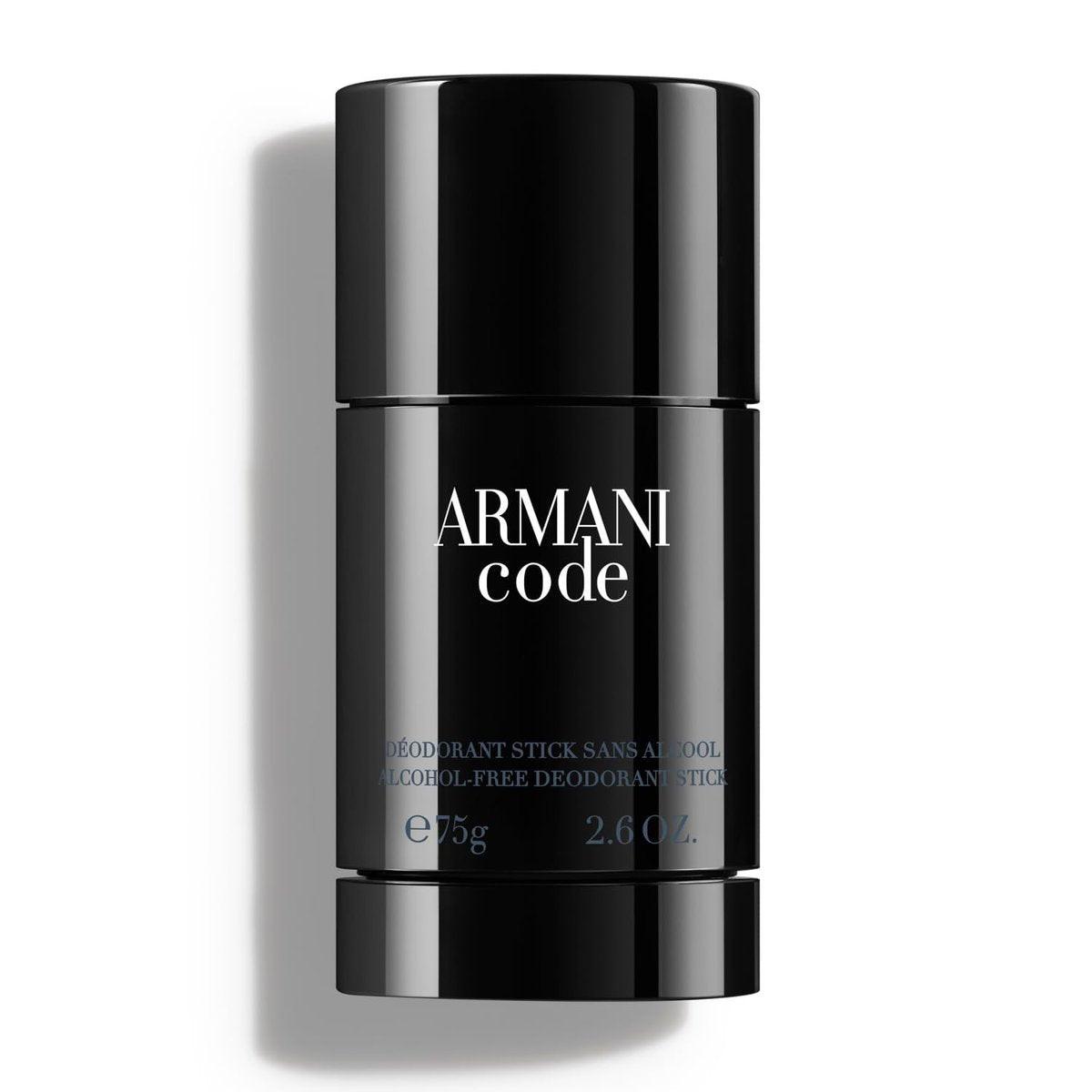 Armani Beauty – Code – Deodorant Stick – Fougère Ambery Würzig – Noten von Grüner Mandarine, Muskatnuss, Tonkabohne – Herren Essentials – 75 g