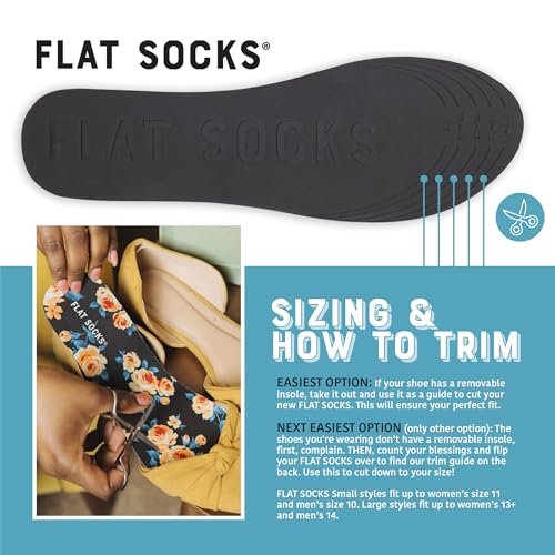 FLAT SOCKS No Show Socken – Rutschfeste Schuh-Einlegesohlen für Herren und Damen – Waschbar, Geruchsneutral – Pink Peony, Small