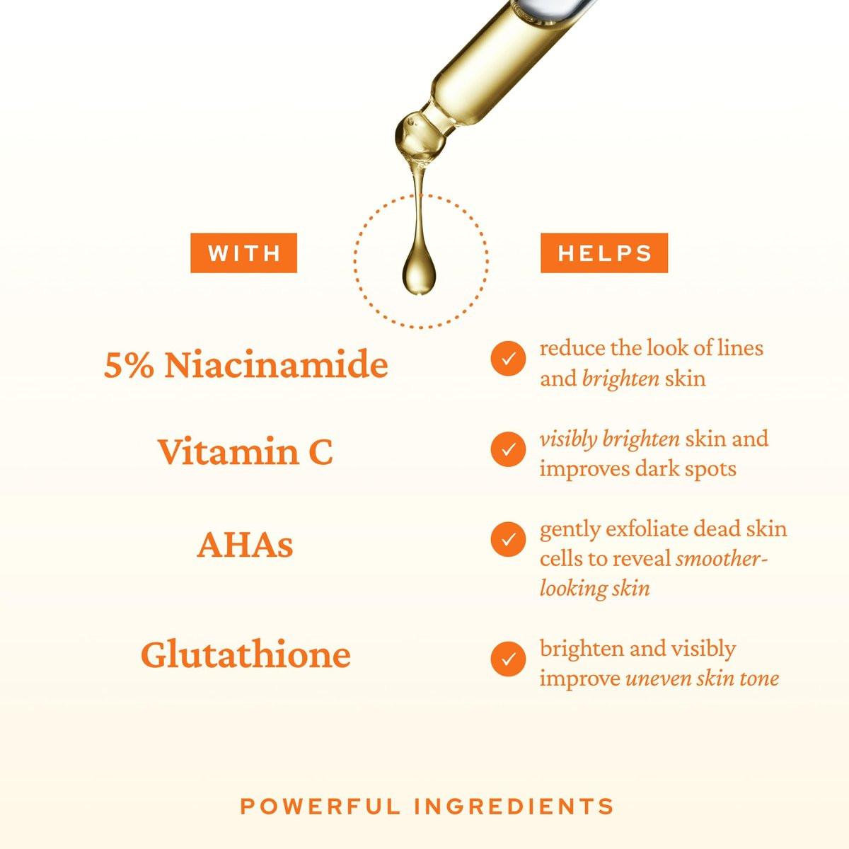belif Niacinamid 5 % & Vitamin C Super Drops Serum – Strahlendes Serum für ungleichmäßigen Hautton mit AHA & Glutathion, Rötungen & Verbesserung von Hautunreinheiten, Koreanische Hautpflege, 30 ml