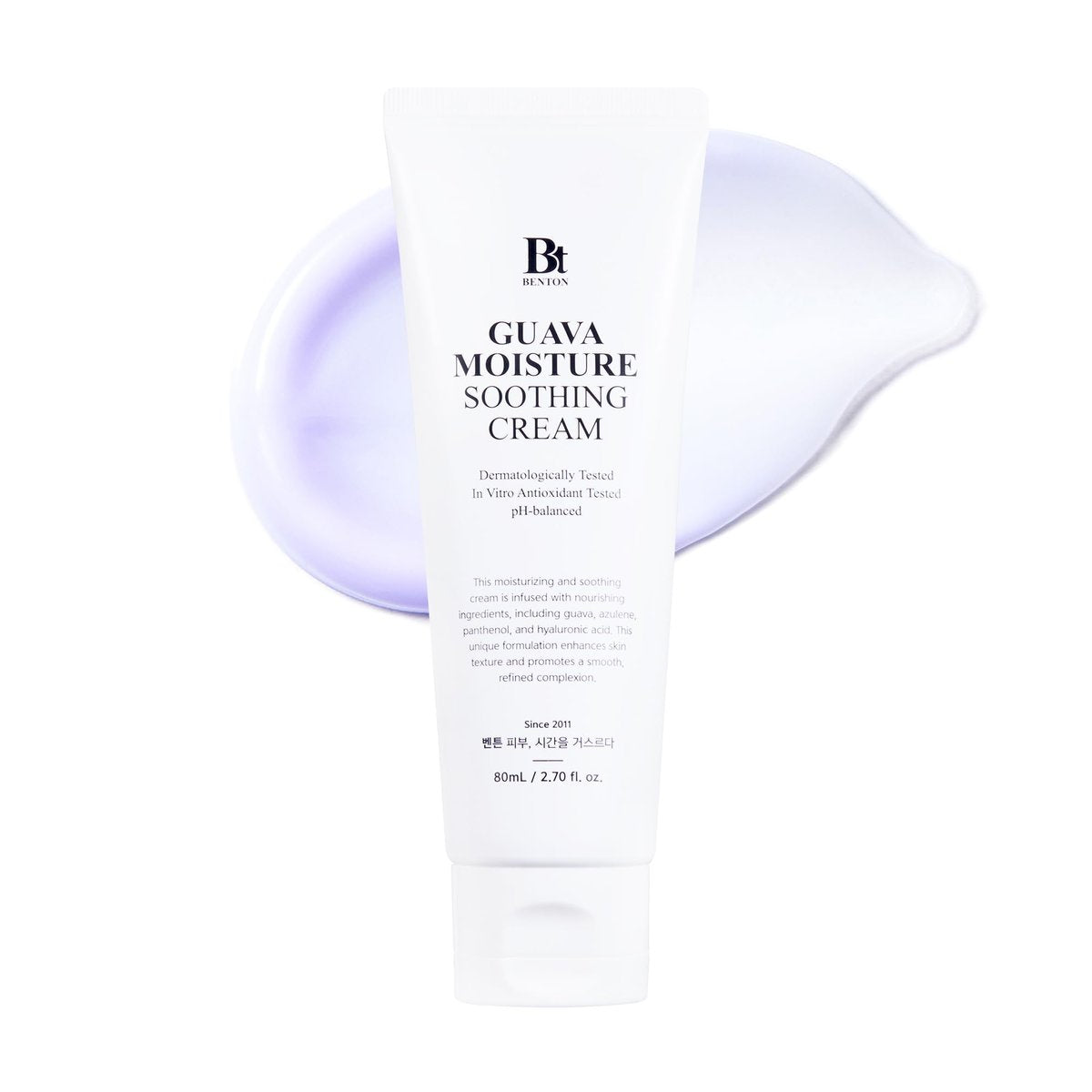 BENTON Guava Moisture Soothing Cream – Beruhigende & feuchtigkeitsspendende Gesichtscreme für trockene & empfindliche Haut, nicht an Tieren getestet, Koreanische Hautpflege