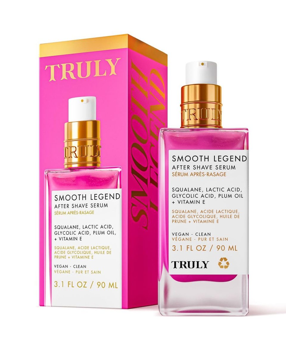 Truly Beauty Smooth Legend After Shave Serum – Reduziert Rasurbumps, KP & Erdbeerhaut – Feuchtigkeitsspendende Pflege mit Peptiden, Hyaluronsäure & Aloe-Extrakt – Beruhigt & glättet die Haut (91 ml)
