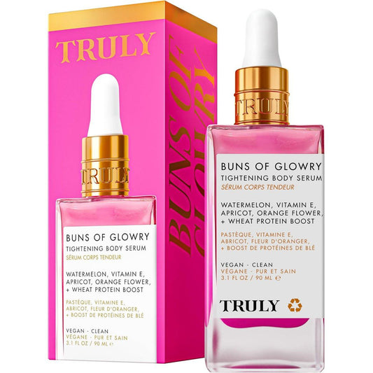 Truly Beauty Buns of Glowry Glow & Tighten Serum – Straffendes & festigendes Serum für Po und Oberschenkel, 91 ml