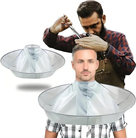 Wasserdichter Haarschneide-Umhang mit Auffangbeutel – Tragbarer Haarschnitt-Fänger für Erwachsene und Kinder, wiederverwendbarer Friseurumhang aus antistatischem Nylon (einfache Aufbewahrung, für Salon und DIY zu Hause)