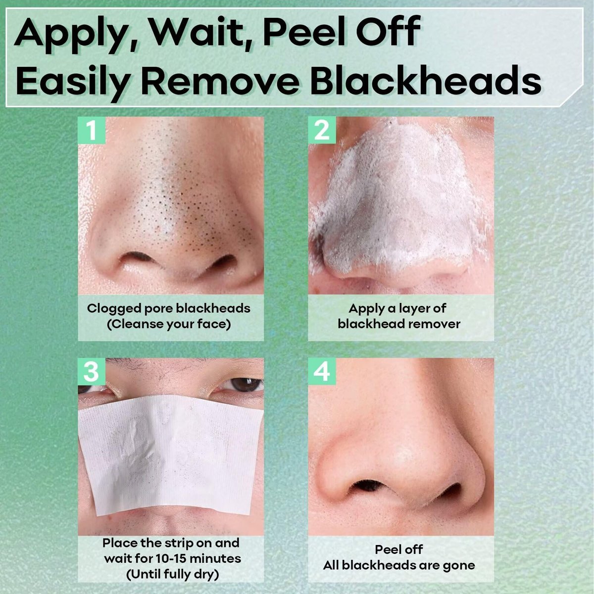 SYABO Blackhead Remover – 100 Nasenporenstreifen & 50g Peeling-Maske für reine Haut