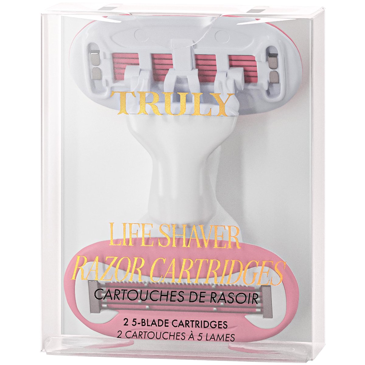 Truly Beauty Magnetische Rasierkopf-Nachfüllpackung (2 Stück) | Doppelklingen-Kartuschen für eine seidig glatte Rasur | Schwenkkopf mit Gelstreifen für Komfort | Langlebiges Snap-In-Design | Passt zum Signature Rasierergriff