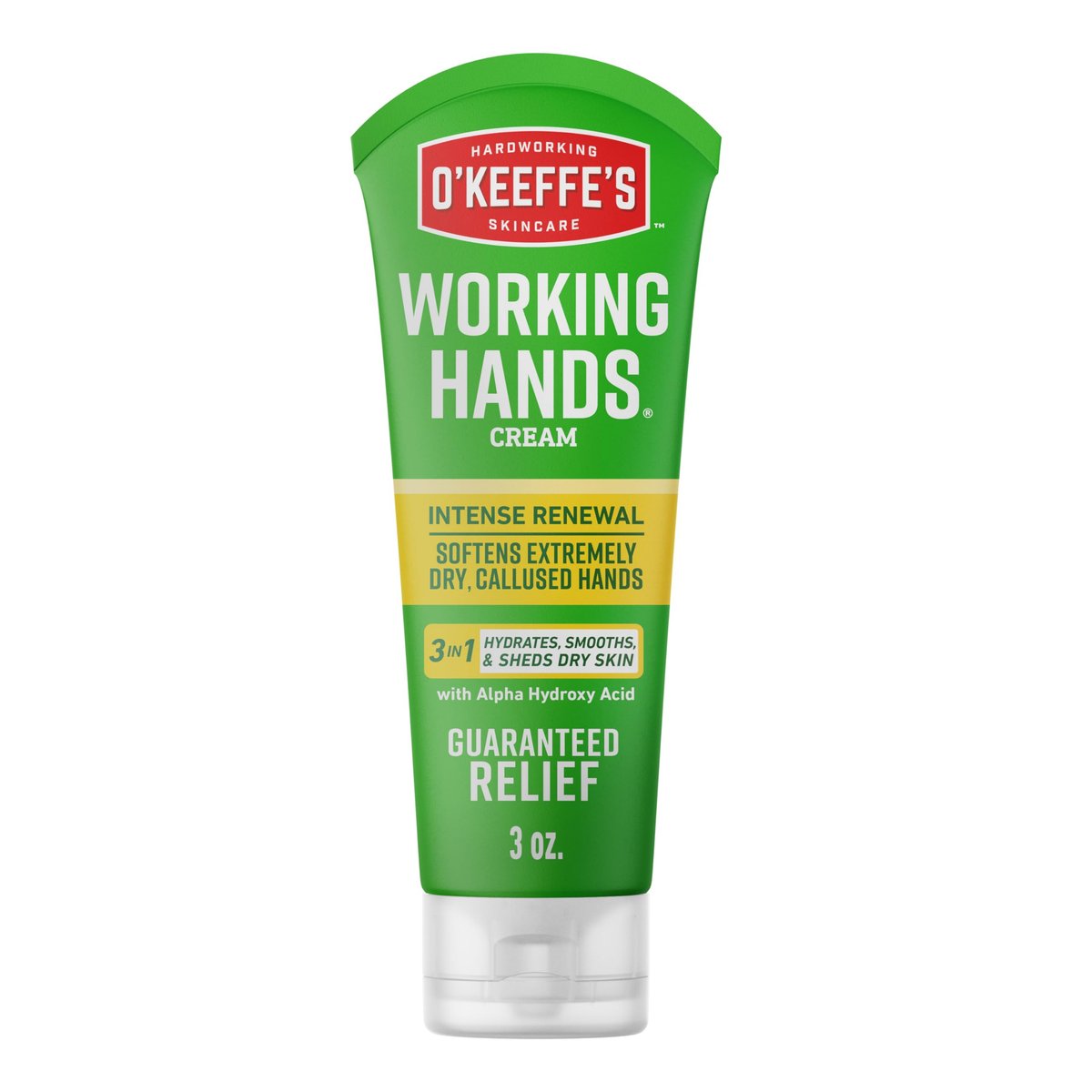 O'Keeffe's Working Hands Intense Renewal Handcreme mit Urea, 85 g Tube (1er-Pack) – Weicht extrem trockene, verhornte Hände auf und glättet sie