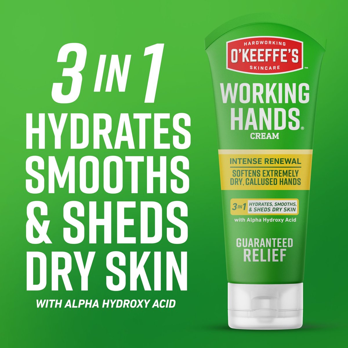 O'Keeffe's Working Hands Intense Renewal Handcreme mit Harnstoff, 2er-Pack (2 x 85 g) – Pflegt und glättet extrem trockene, verhornte Hände