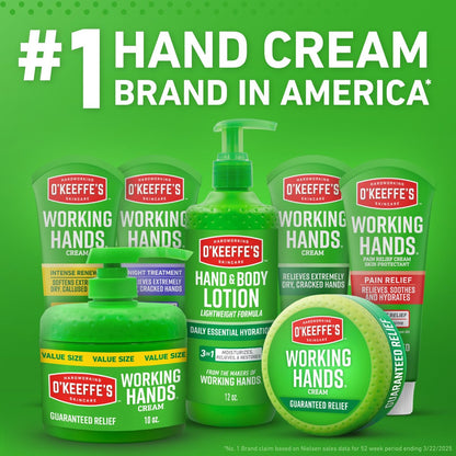 O'Keeffe's Working Hands Intense Renewal Handcreme mit Harnstoff, 2er-Pack (2 x 85 g) – Pflegt und glättet extrem trockene, verhornte Hände