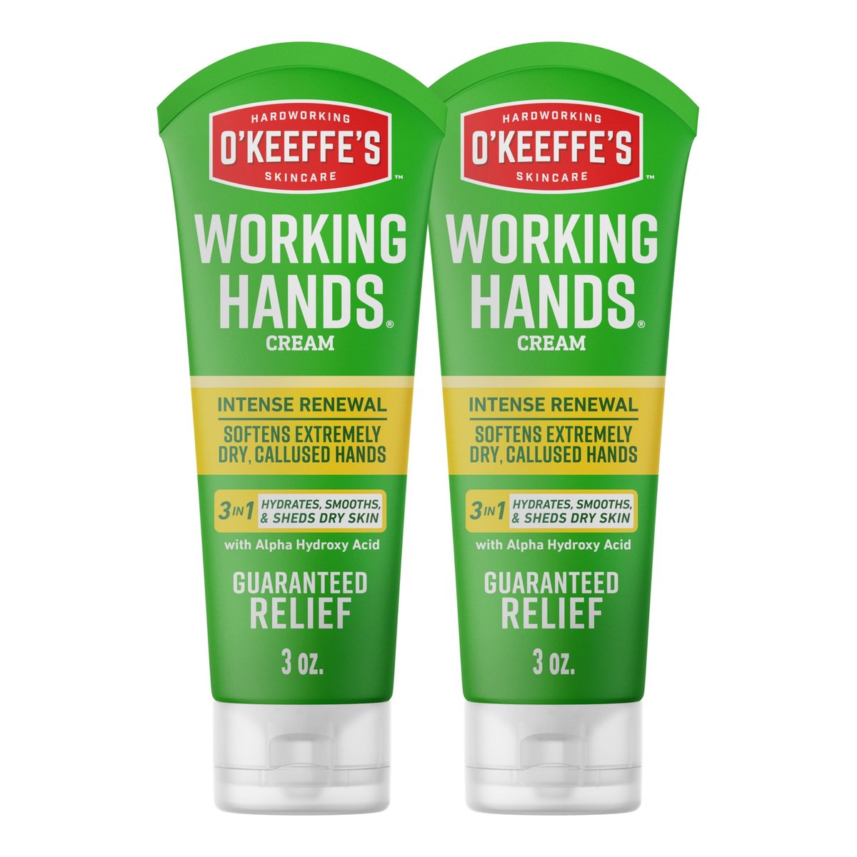 O'Keeffe's Working Hands Intense Renewal Handcreme mit Harnstoff, 2er-Pack (2 x 85 g) – Pflegt und glättet extrem trockene, verhornte Hände