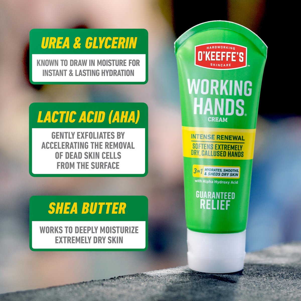 O'Keeffe's Working Hands Intense Renewal Handcreme mit Harnstoff, 2er-Pack (2 x 85 g) – Pflegt und glättet extrem trockene, verhornte Hände