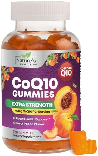 CoQ10 Gummis für Erwachsene - Coenzym Q10 100mg pro Portion - 3-fache Stärke, hochabsorbierendes Antioxidans zur Unterstützung der Herzgesundheit & Energieproduktion - Co Q10 (Coq 10) Nahrungsergänzungsmittel - 120 Gummis