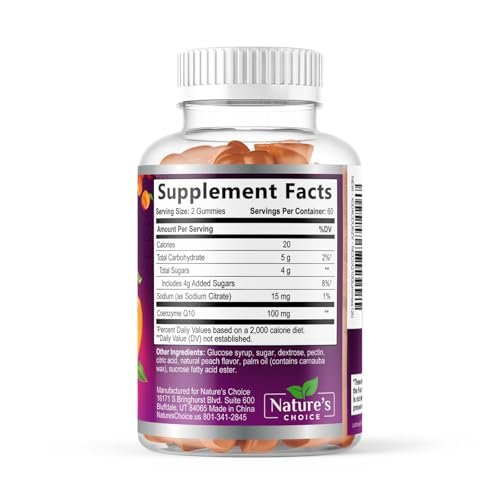 CoQ10 Gummis für Erwachsene - Coenzym Q10 100mg pro Portion - 3-fache Stärke, hochabsorbierendes Antioxidans zur Unterstützung der Herzgesundheit & Energieproduktion - Co Q10 (Coq 10) Nahrungsergänzungsmittel - 120 Gummis