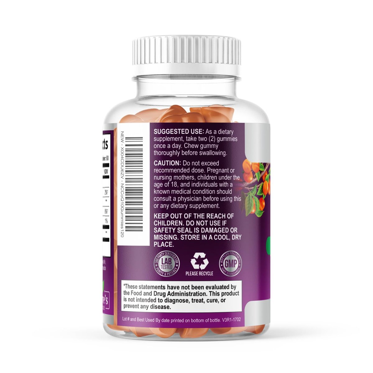 CoQ10 Gummis für Erwachsene - Coenzym Q10 100mg pro Portion - 3-fache Stärke, hochabsorbierendes Antioxidans zur Unterstützung der Herzgesundheit & Energieproduktion - Co Q10 (Coq 10) Nahrungsergänzungsmittel - 120 Gummis