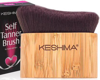 KESHIMA Selbstbräuner-Pinsel – Großer Kabuki-Pinsel für Gesicht und Körper für gleichmäßige, streifenfreie Bräune