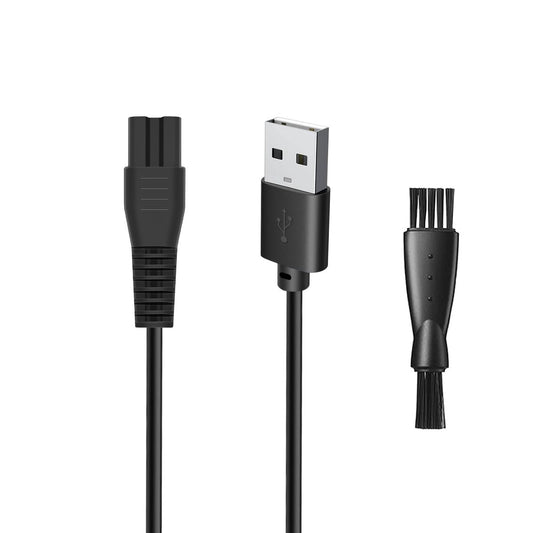 5V USB Ladekabel kompatibel mit Brightup FK-8688T/FK-8788T Barttrimmer für Herren Pflegeset, mit 1 Reinigungsbürste, 1m Stromkabel
