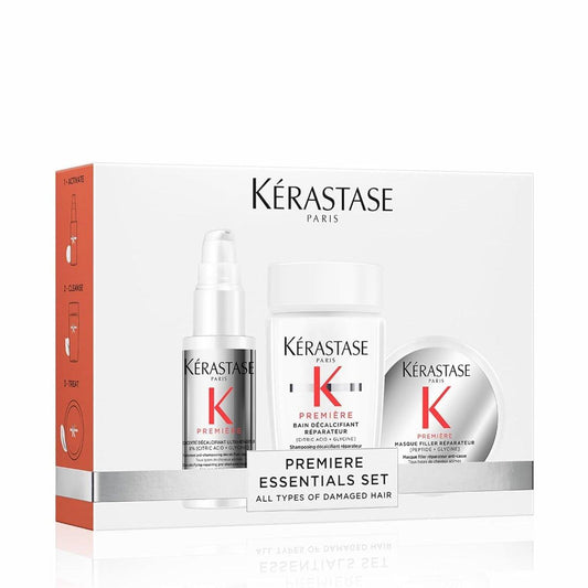 Kerastase Première Discovery Set für geschädigtes Haar – Reparierendes Mini-Vor-Shampoo, Shampoo und Maske für geschwächtes und geschädigtes Haar, spendet Feuchtigkeit, kontrolliert Frizz und stärkt