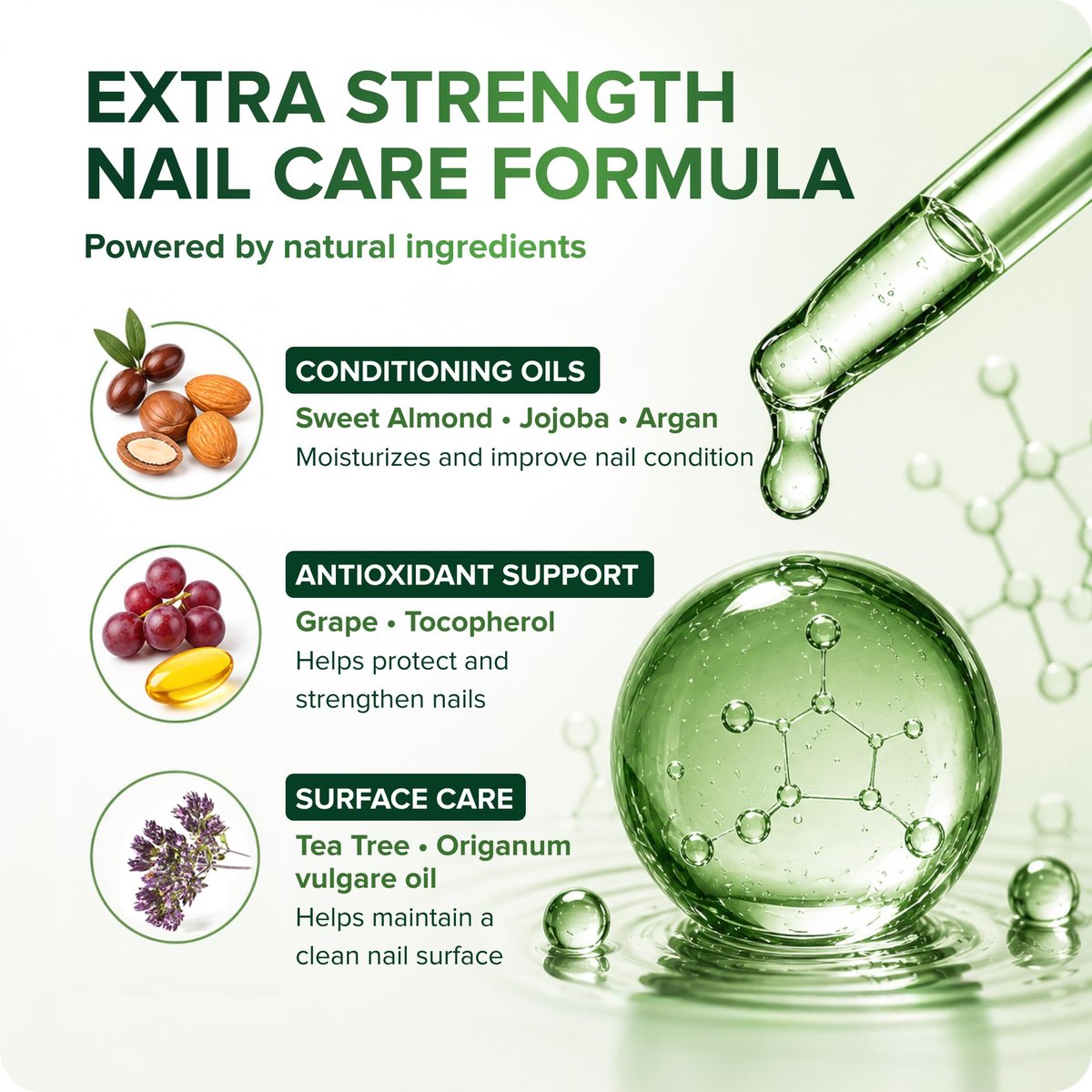 NAIL LAB Premium Nagelbehandlung für Zehennägel Extra Stark - 50ml - mit Teebaumöl, Nagelpflege für Fingernägel - inkl. kostenlosem 3ml Nagelpflegestift + Nagelfeile