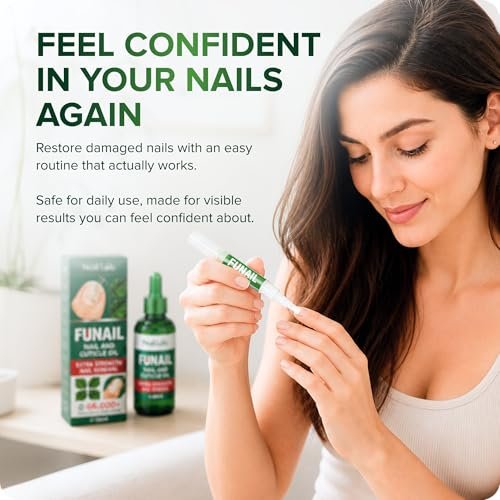 NAIL LAB Premium Nagelbehandlung für Zehennägel Extra Stark - 50ml - mit Teebaumöl, Nagelpflege für Fingernägel - inkl. kostenlosem 3ml Nagelpflegestift + Nagelfeile