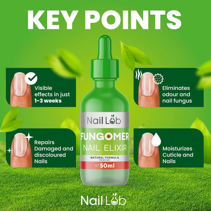 NAIL LAB Premium Nagelbehandlung für Zehennägel Extra Stark - 50ml - mit Teebaumöl, Nagelpflege für Fingernägel - inkl. kostenlosem 3ml Nagelpflegestift + Nagelfeile