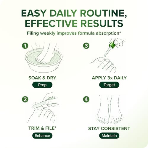 NAIL LAB Premium Nagelbehandlung für Zehennägel Extra Stark - 50ml - mit Teebaumöl, Nagelpflege für Fingernägel - inkl. kostenlosem 3ml Nagelpflegestift + Nagelfeile