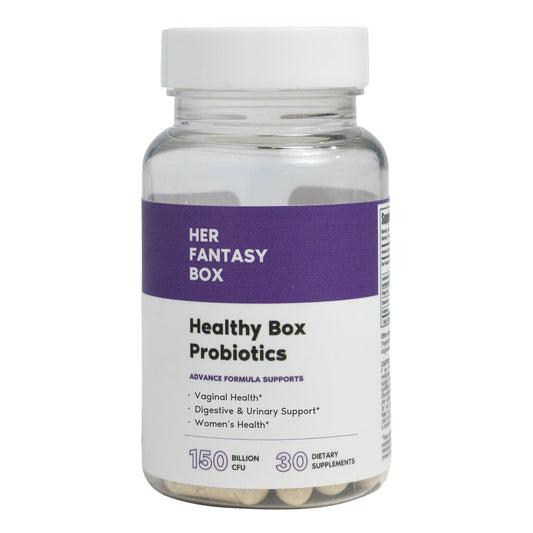 Her Fantasy Box Healthy Box – Vaginale Probiotika für Frauen mit Präbiotika, Lactobacillus-Komplex, Cranberry & D-Mannose für Hormonbalance, PMS-Linderung & feminine Gesundheit (30 Kapseln)