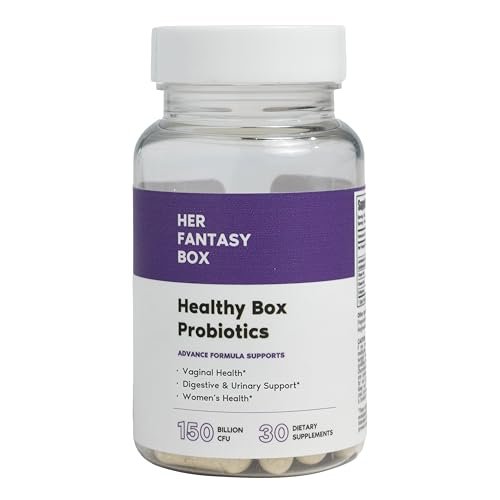 Her Fantasy Box Healthy Box – Vaginale Probiotika für Frauen mit Präbiotika, Lactobacillus-Komplex, Cranberry & D-Mannose für Hormonbalance, PMS-Linderung & feminine Gesundheit (30 Kapseln)