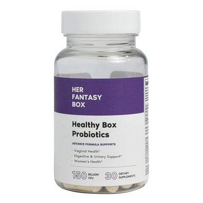 Her Fantasy Box Healthy Box – Vaginale Probiotika für Frauen mit Präbiotika, Lactobacillus-Komplex, Cranberry & D-Mannose für Hormonbalance, PMS-Linderung & feminine Gesundheit (30 Kapseln)