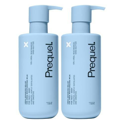 Prequel Skin Urea 10% Feuchtigkeitslotion für Gesicht & Körper, unparfümiert, pflegende Creme für extrem trockene & empfindliche Haut, 6,75 fl oz, 2er-Pack