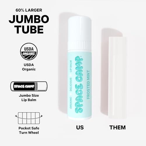 Space Camp Wellness Jumbo Lip Balm - Originals Pack mit verschiedenen Geschmacksrichtungen (Wilde Kirsche, Saftige Wassermelone und Frostige Minze) - 3er-Pack