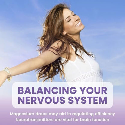 ReviNutra Triple Magnesium Complex Liquid Drops - 1300mg Magnesiumglycinat, Taurat & Citrat mit Omega-3, L-Theanin, Ashwagandha, Kalium - Unterstützt Schlaf, Nerven, Immunsystem, Energie - Traubengeschmack, 60 ml