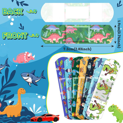 Sublaga 300 Pflaster für Kinder – 33 bunte Cartoon-Motive, wasserdicht, flexibel, für Jungen und Mädchen