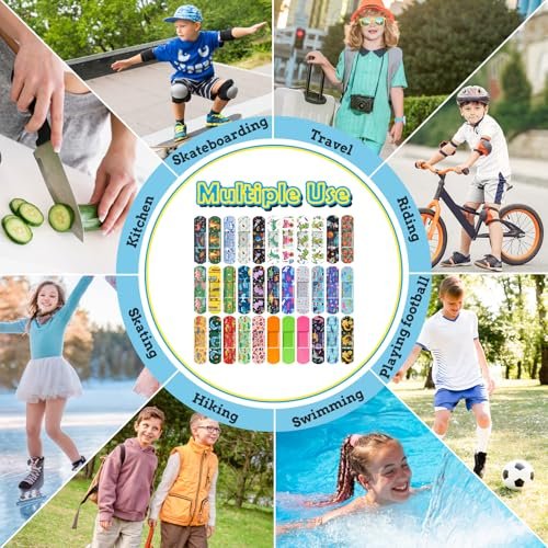 Sublaga 300 Pflaster für Kinder – 33 bunte Cartoon-Motive, wasserdicht, flexibel, für Jungen und Mädchen