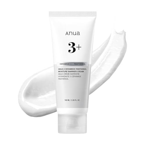 ANUA 3 Ceramide Panthenol Feuchtigkeitscreme – Beruhigende Tagescreme für alle Hauttypen, stärkt die Hautbarriere, nicht komedogen, mit Centella, koreanische Hautpflege, 100 ml