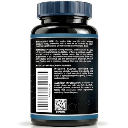 WELLNESS LABSRX Resveratrol Supplement 1000mg, 120 Kapseln (60 Tage Vorrat), Hochreines Trans-Resveratrol für gesundes Altern, Anti-Aging und Herzunterstützung - Vegan, Keto
